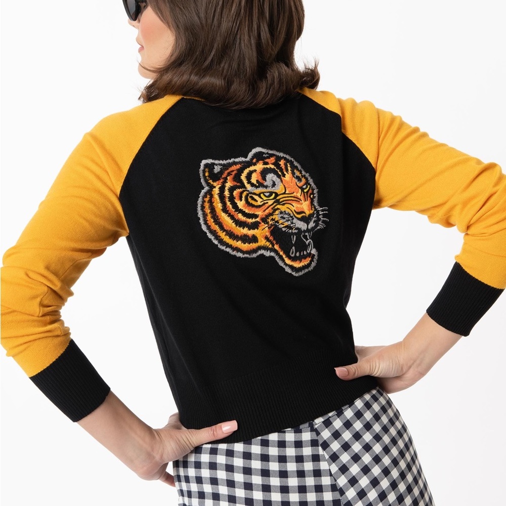 Banned Retro Royal Monk Tiger Queen Cardigan L